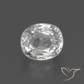 2.76ct طبيعي أبيض زركون, بيضوي, قليلا جدا