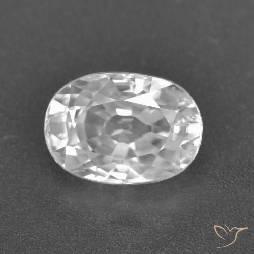 3.07ct طبيعي أبيض زركون, بيضوي, قليلا جدا
