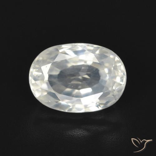 3.20ct طبيعي أبيض دافئ زركون, بيضوي, VVS