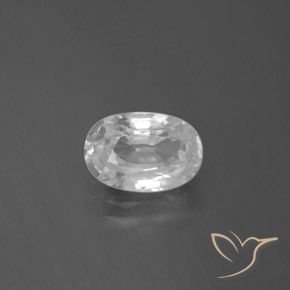 2.75ct طبيعي أبيض زركون, بيضوي, VVS