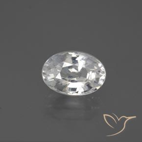 2.69ct طبيعي أبيض زركون, بيضوي, VVS