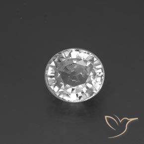 2.84ct طبيعي أبيض زركون, بيضوي, VVS