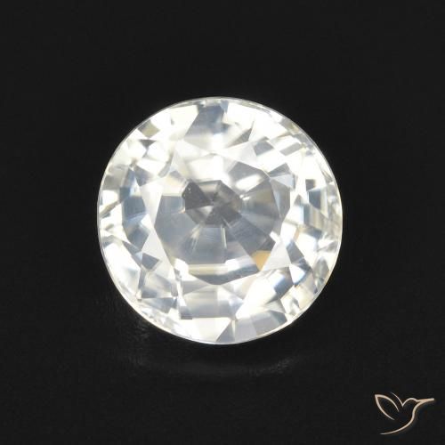 2.05ct طبيعي أبيض دافئ زركون, دائري, VVS