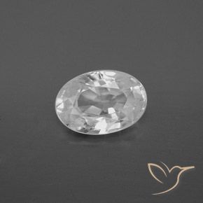 2.26ct طبيعي أبيض زركون, بيضوي, VVS-VS