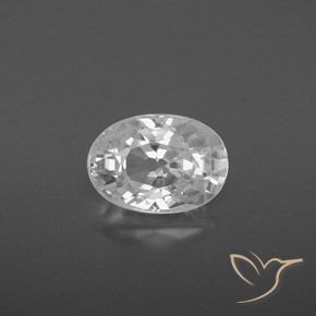 2.74ct طبيعي أبيض زركون, بيضوي, VVS