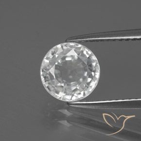 2.59ct طبيعي أبيض زركون, دائري, VVS-VS