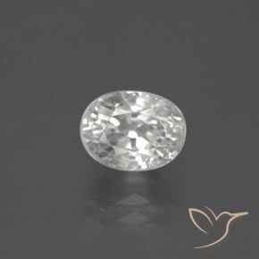 3.24ct طبيعي أبيض دافئ زركون, بيضوي, VVS