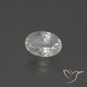 2.22ct طبيعي أبيض دافئ زركون, بيضوي, VVS