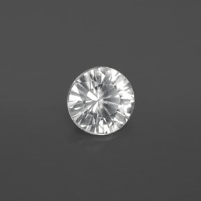 زركون طبيعي بلون أبيض، وزن ‎0.77‎ قيراط، شكل دائري، مقاس ‎5.34‎ مم