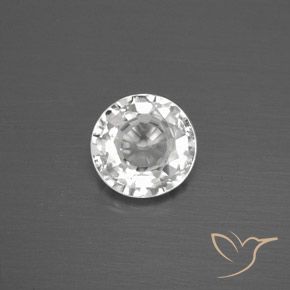 1.79ct طبيعي أبيض زركون, دائري, VVS