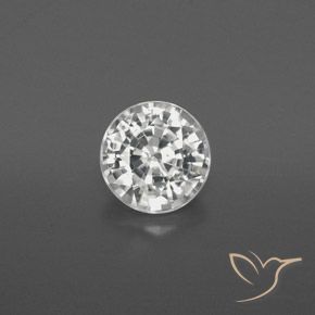 1.88ct طبيعي أبيض دافئ زركون, دائري, VVS