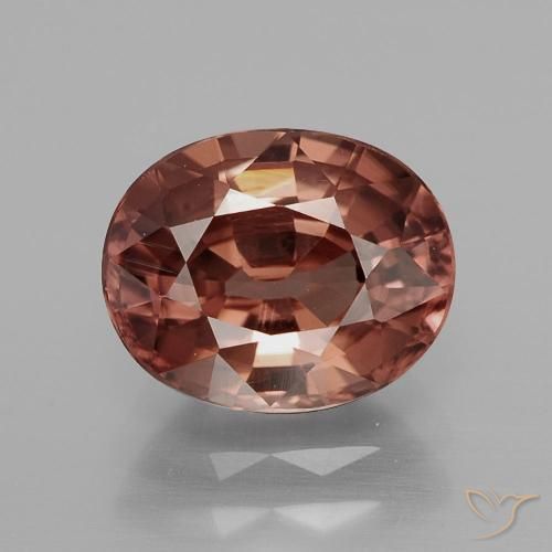 3.05ct طبيعي احمر غامق زركون, بيضوي, قليلا جدا