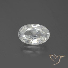2.64ct طبيعي أبيض دافئ زركون, بيضوي, VVS