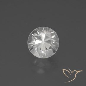 2.63ct طبيعي أبيض زركون, دائري, VVS-VS