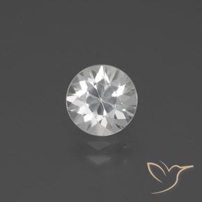 2.39ct طبيعي أبيض زركون, دائري, VVS-VS