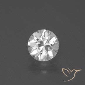 1.68ct طبيعي أبيض زركون, دائري, VVS-VS
