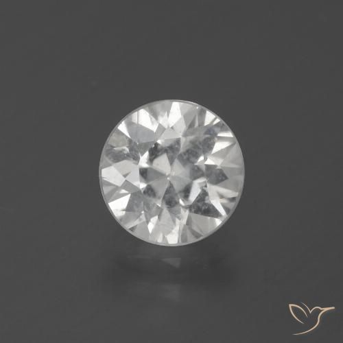 2.43ct طبيعي أبيض زركون, دائري, قليلا جدا
