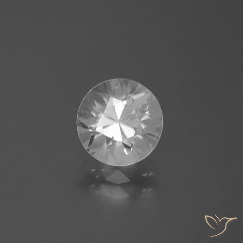 2.58ct طبيعي أبيض زركون, دائري, VVS-VS