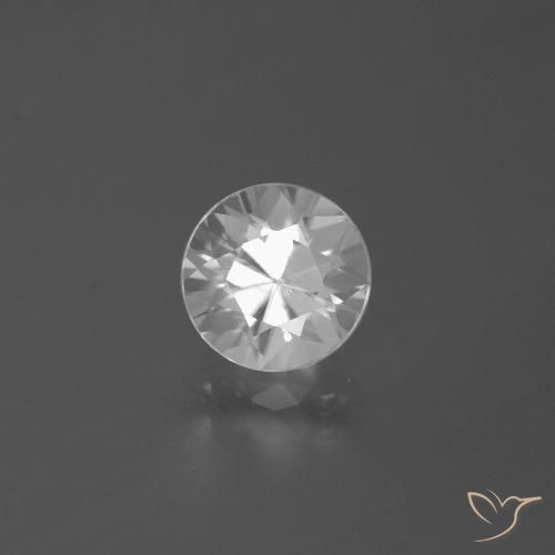 2.56ct طبيعي أبيض زركون, دائري, قليلا جدا