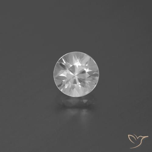 1.64ct طبيعي أبيض زركون, دائري, VVS