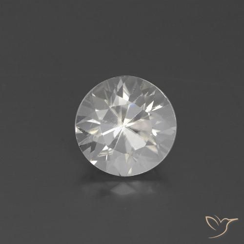 2.19ct طبيعي أبيض زركون, دائري, VVS