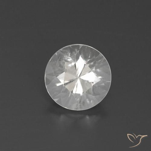 2.42ct طبيعي أبيض زركون, دائري, قليلا جدا