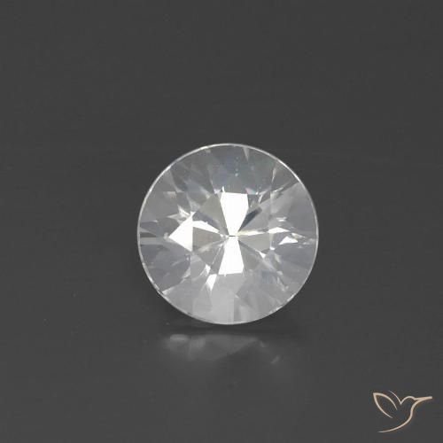 2.10ct طبيعي أبيض زركون, دائري, VVS-VS