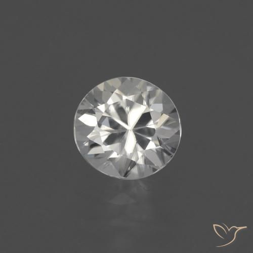 1.82ct طبيعي أبيض دافئ زركون, دائري, VVS-VS