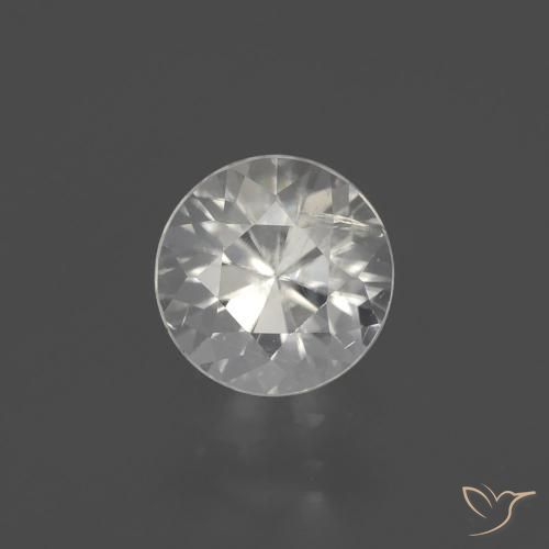 2.14ct طبيعي أبيض دافئ زركون, دائري, قليلا جدا