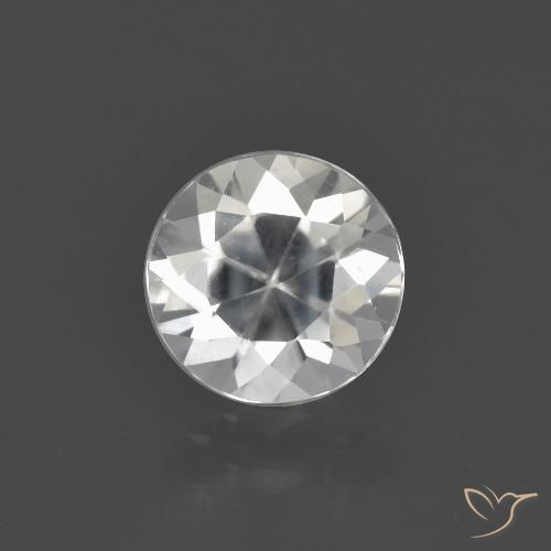 1.89ct طبيعي أبيض دافئ زركون, دائري, VVS-VS