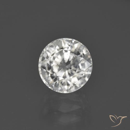 3.22ct طبيعي أبيض دافئ زركون, دائري, VS-SI