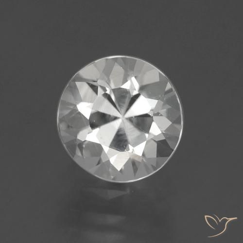 1.80ct طبيعي أبيض شفاف زركون, دائري, قليلا جدا