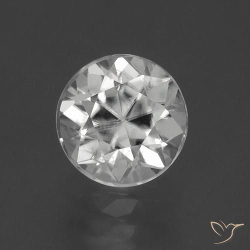 2.06ct طبيعي أبيض زركون, دائري, قليلا جدا