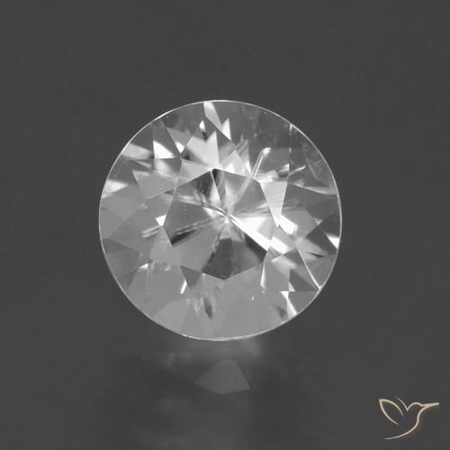 2.29ct طبيعي أبيض زركون, دائري, قليلا جدا