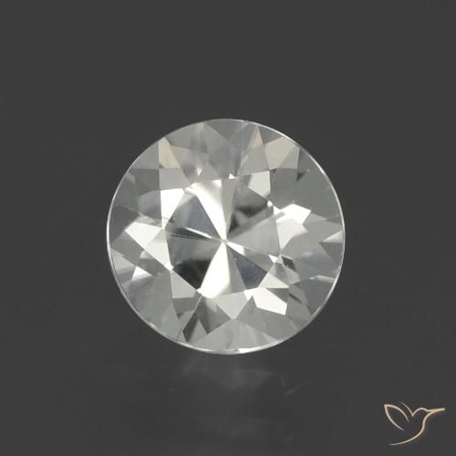 1.76ct طبيعي أبيض دافئ زركون, دائري, VVS