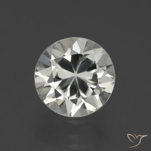 1.87ct طبيعي أبيض دافئ زركون, دائري, VVS-VS