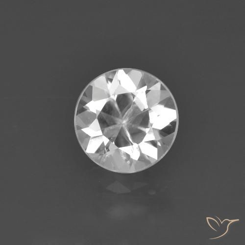 1.42ct طبيعي أبيض زركون, دائري, قليلا جدا