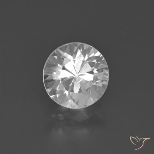1.85ct طبيعي أبيض زركون, دائري, قليلا جدا