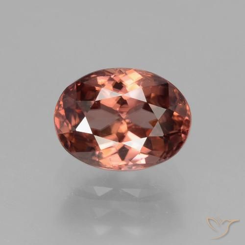 3.01ct طبيعي احمر غامق زركون, بيضوي, VVS-VS