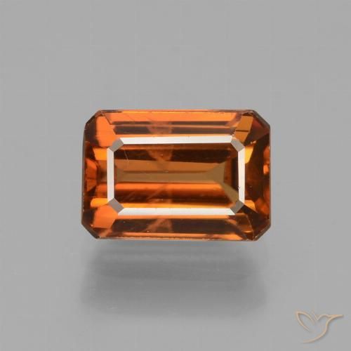 1.83ct طبيعي برتقالى غامق زركون, قص الزمرد, قليلا جدا