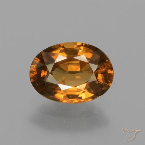 1.83ct طبيعي برتقالى ترابى زركون, بيضوي, قليلا جدا