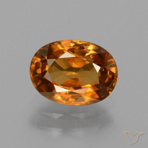 1.86ct طبيعي برتقالى ترابى زركون, بيضوي, قليلا جدا, Photo A