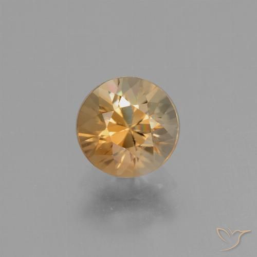 2.01ct طبيعي برتقالى-ذهبى زركون, دائري, VVS-VS