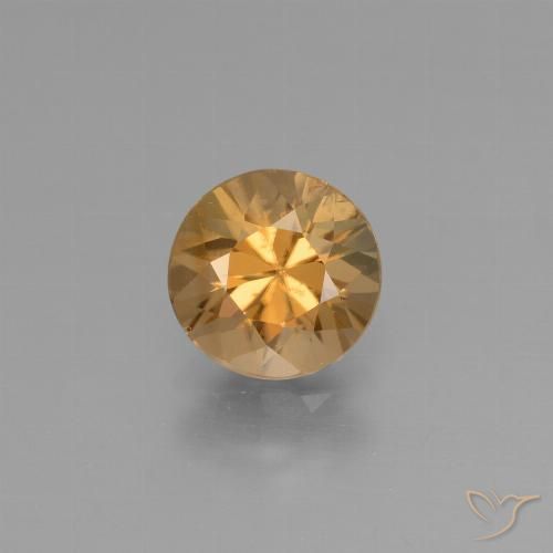 1.84ct طبيعي برتقالى-ذهبى زركون, دائري, VVS-VS