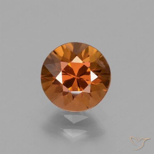 1.89ct طبيعي برتقالى غامق زركون, دائري, قليلا جدا