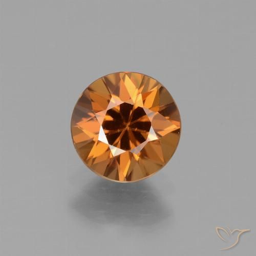 1.64ct طبيعي برتقالى غامق زركون, دائري, VVS-VS