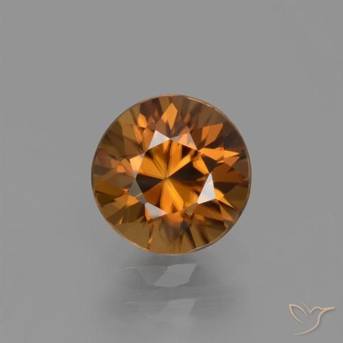 1.60ct طبيعي برتقالى متوسط زركون, دائري, VVS-VS
