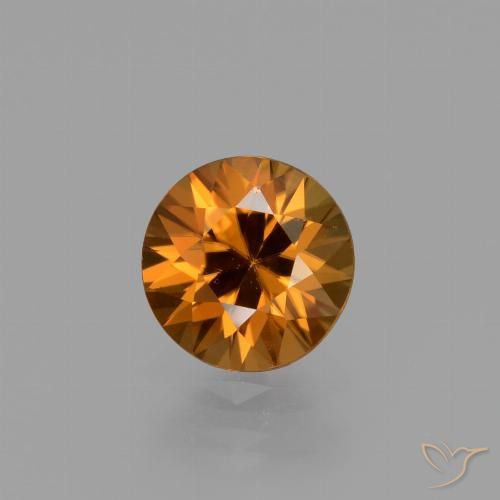 1.46ct طبيعي برتقالى متوسط زركون, دائري, VVS-VS