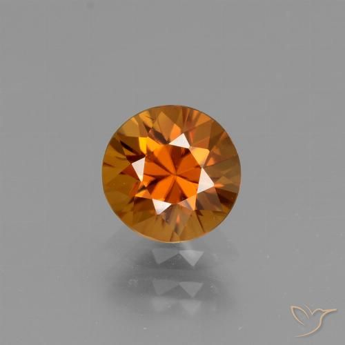 1.32ct طبيعي برتقالى متوسط زركون, دائري, VVS-VS