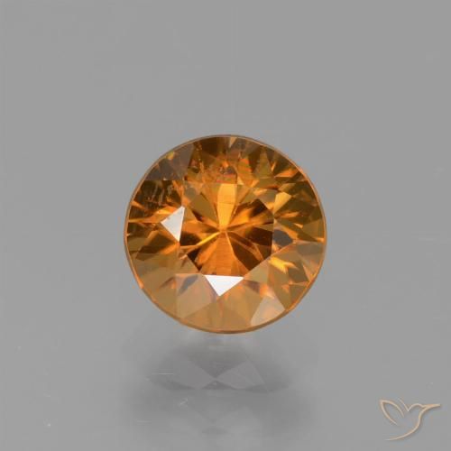 1.68ct طبيعي برتقالى بنى زركون, دائري, VVS-VS